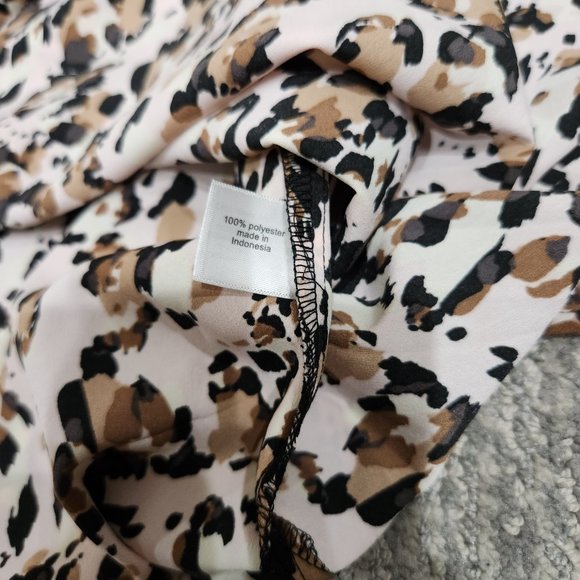 Lane Bryant Cheetah Animal Print Kimono Pink Black Brown V-Neck 18 - Picture 10 of 10